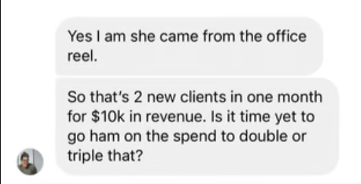 Stef — 2 new clients in one month · $10K MRR